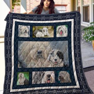 Thqd32001 Old English Sheepdog Quilt Blanket  Quilt